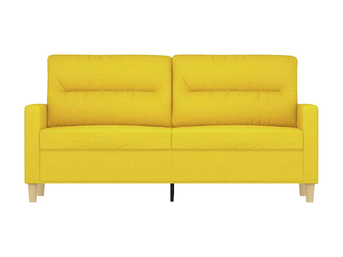 Canapé à 2 places Jaune clair 140 cm Tissu OLA9258