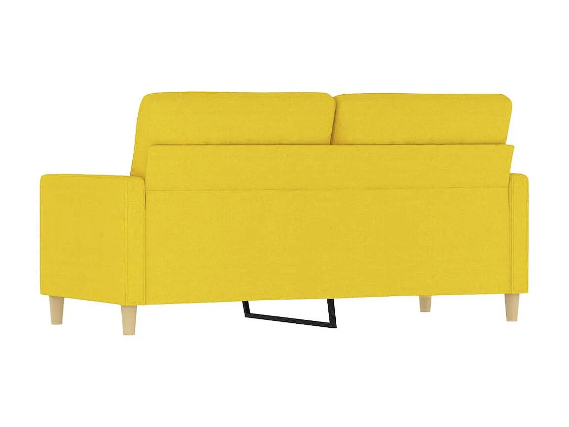 Canapé à 2 places Jaune clair 140 cm Tissu OLA9258