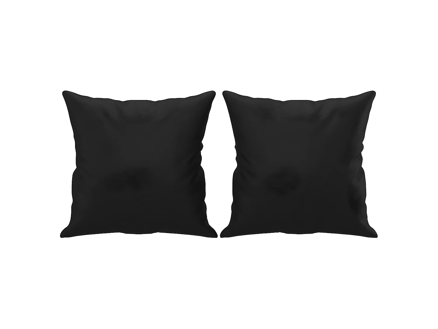 Canapé à 2 places avec oreillers décoratifs noir 120cm similicuir OID1796