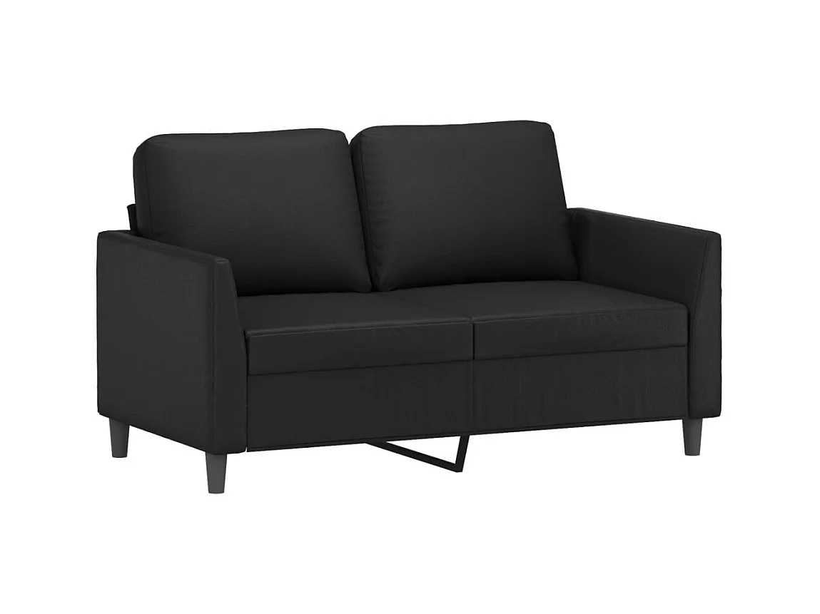2-Sitzer-Sofa | Wohnzimmersofa Schwarz 120 cm Kunstleder -gkd333200