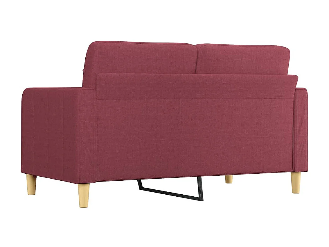 Canapé à 2 places Rouge bordeaux 140 cm Tissu OID2526