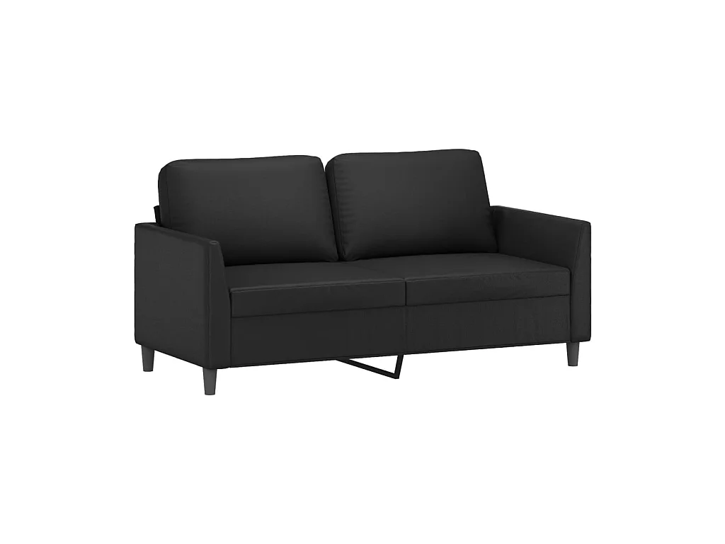 2-Sitzer-Sofa | Wohnzimmersofa Schwarz 140 cm Kunstleder -gkd904442