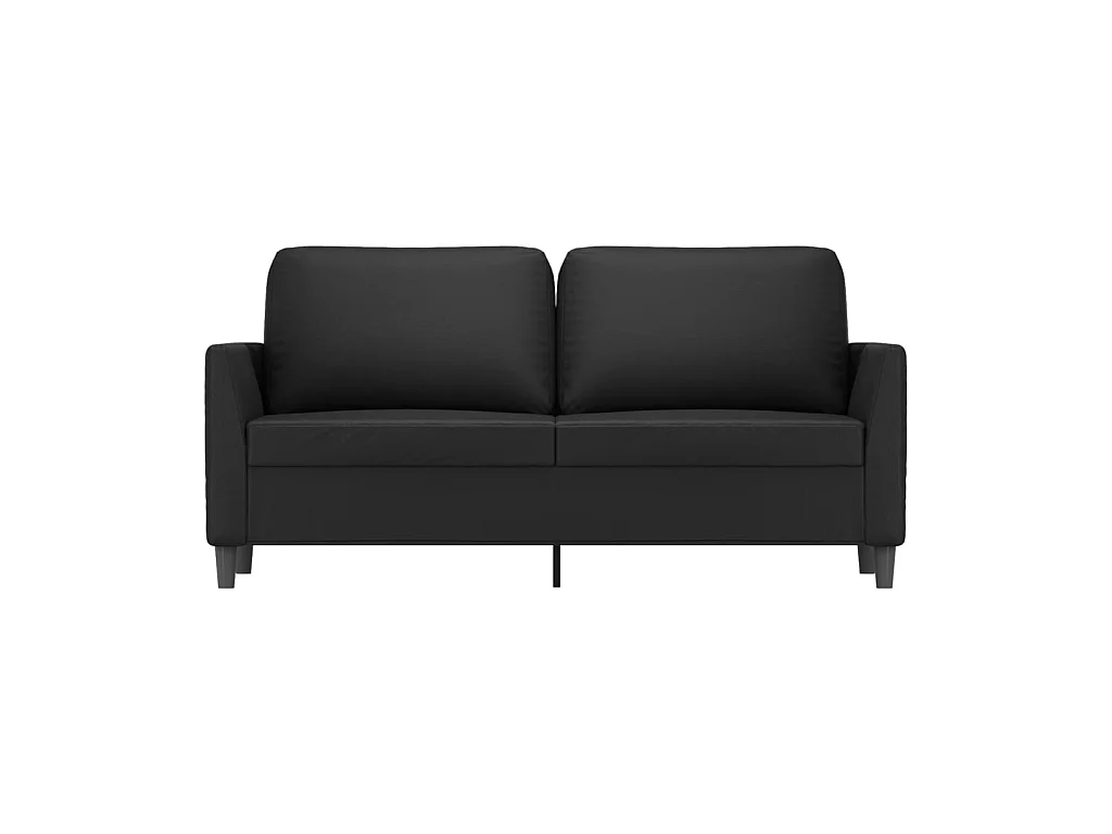 2-Sitzer-Sofa | Wohnzimmersofa Schwarz 140 cm Kunstleder -gkd904442