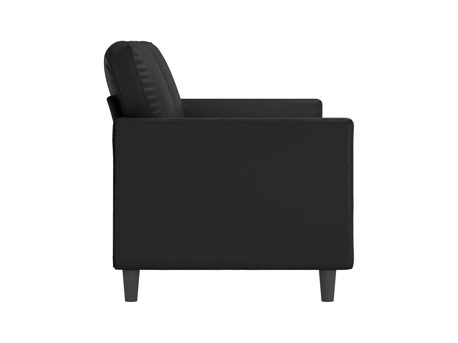 2-Sitzer-Sofa | Wohnzimmersofa Schwarz 140 cm Kunstleder -gkd904442