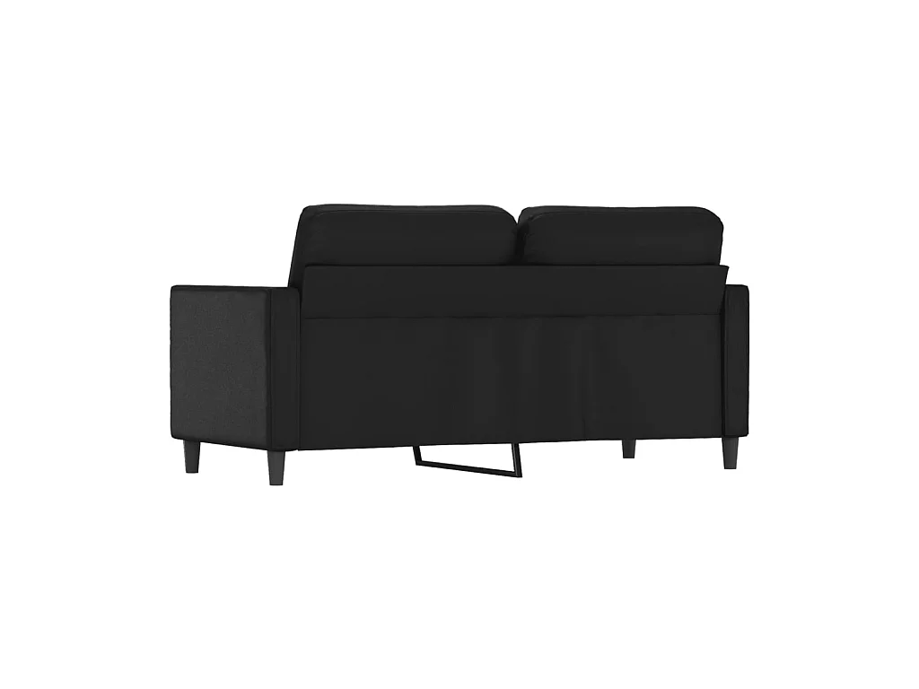 2-Sitzer-Sofa | Wohnzimmersofa Schwarz 140 cm Kunstleder -gkd904442