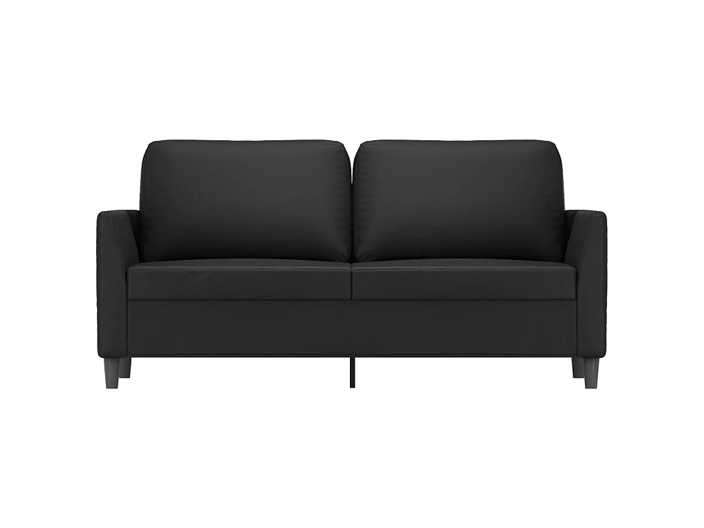 Sofá de 2 lugares 140 cm couro artificial preto PT905763