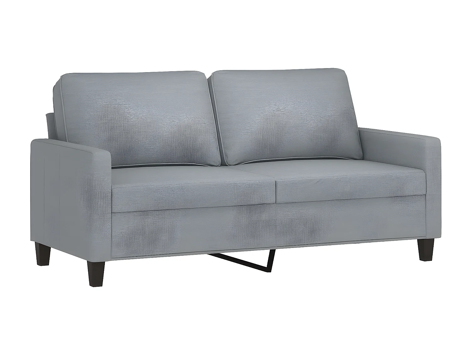 Sofá de 2 plazas de tela gris claro 140 cm PWFG95273