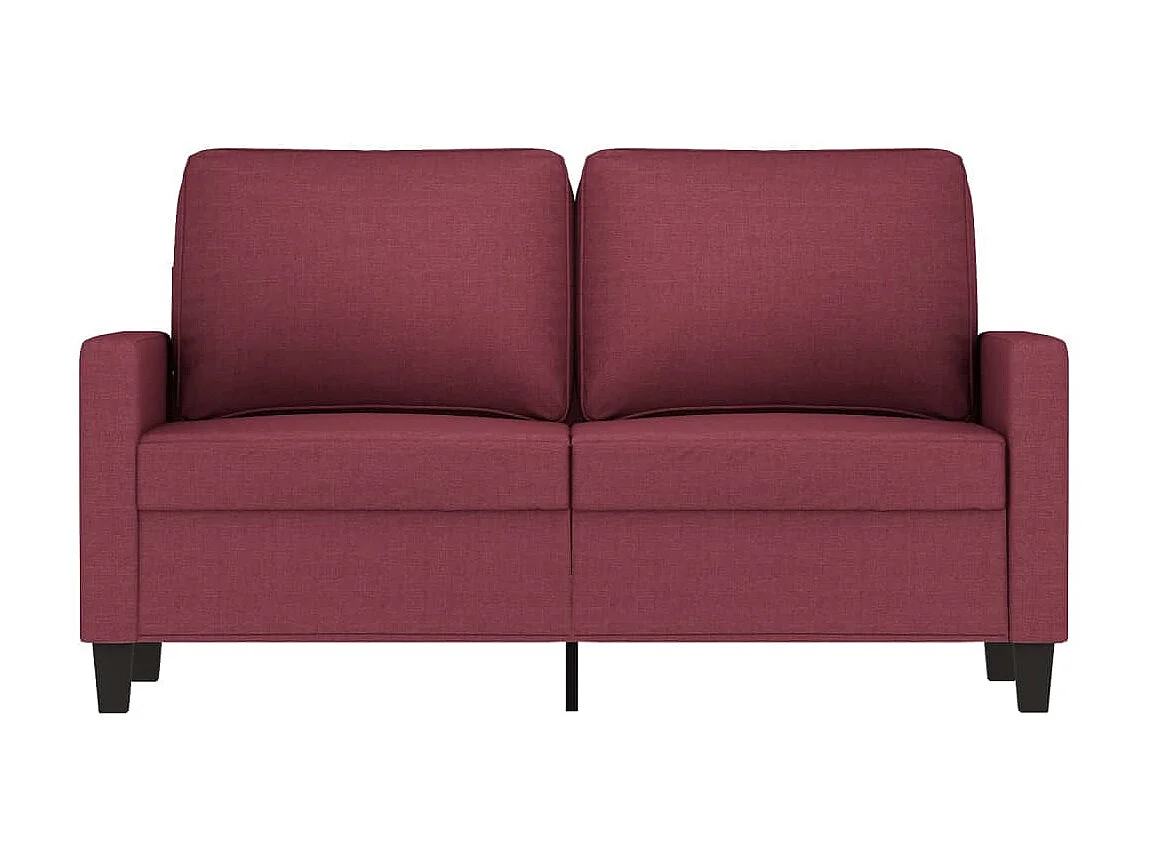 Canapé à 2 places Rouge bordeaux 120 cm Tissu OLA1296