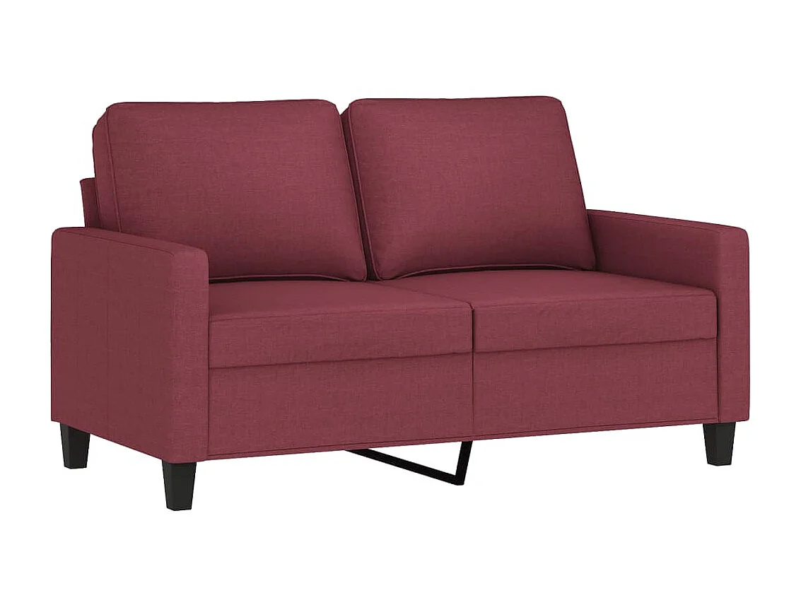 Sofá de 2 lugares tecido 120 cm vermelho tinto PT319635