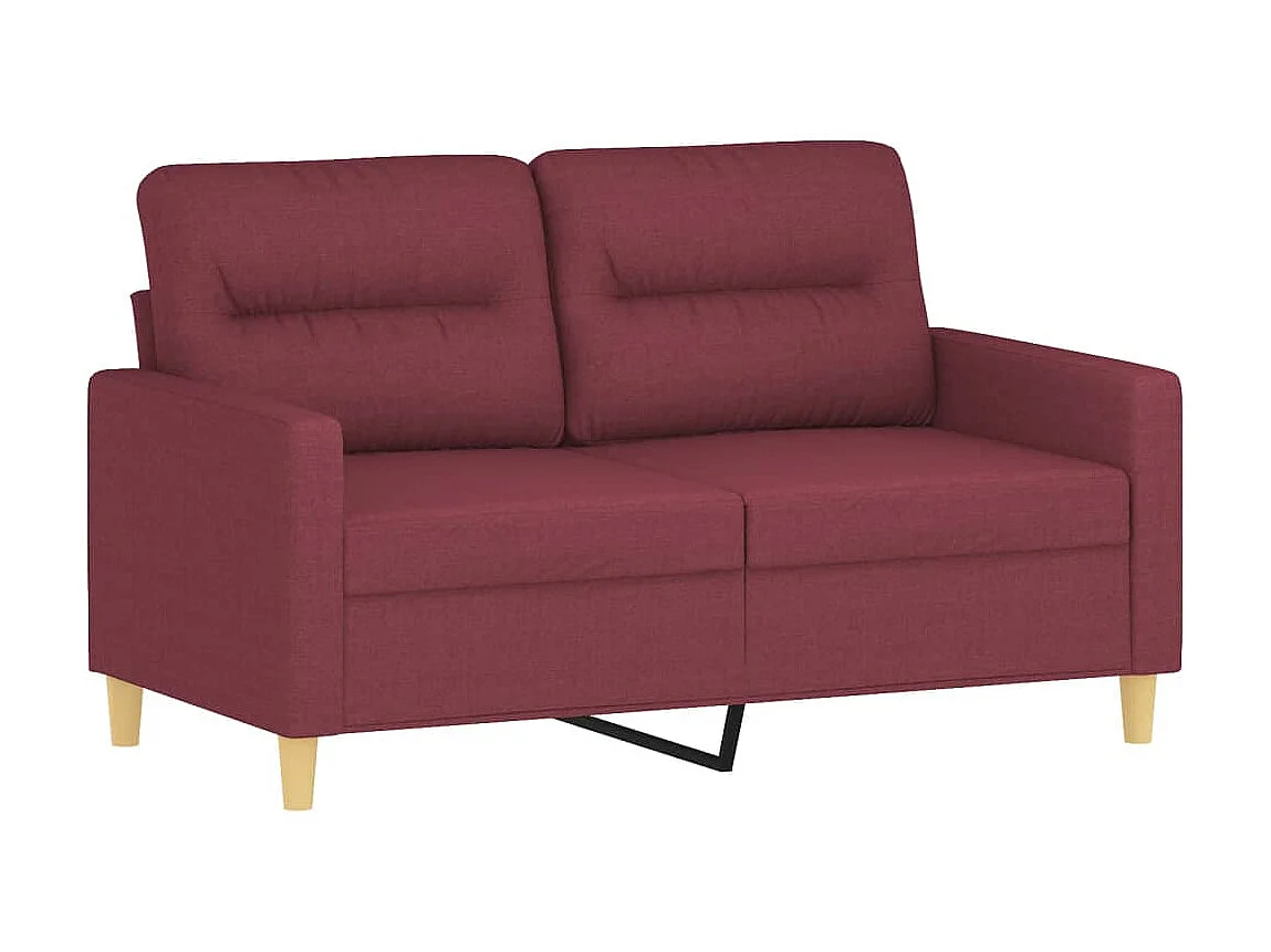 Canapé à 2 places Rouge bordeaux 120 cm Tissu OLA7042