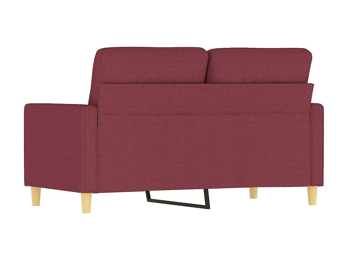 Canapé à 2 places Rouge bordeaux 120 cm Tissu OLA7042