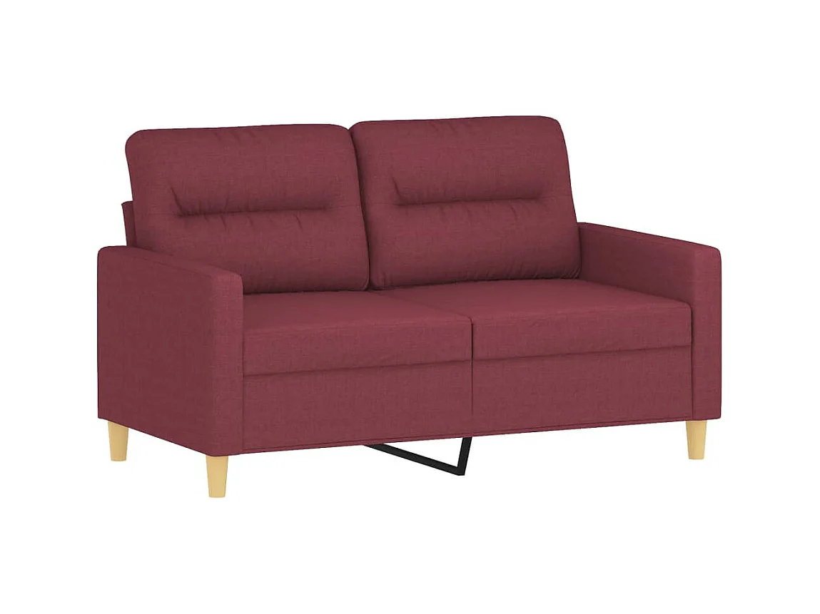 Canapé à 2 places Rouge bordeaux 120 cm Tissu OLA7042