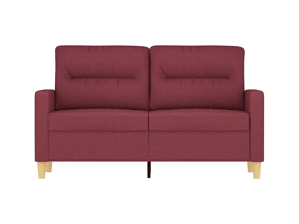 Canapé à 2 places Rouge bordeaux 120 cm Tissu OLA7042