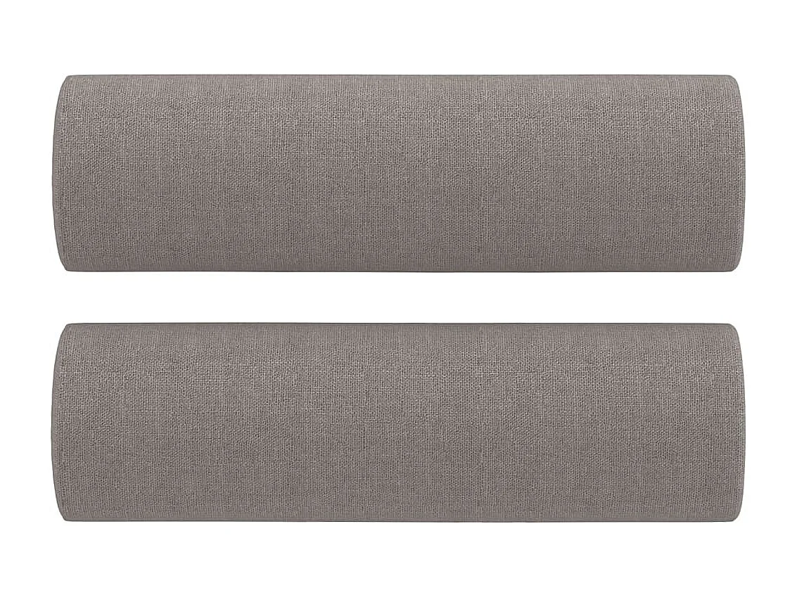 Canapé à 2 places avec oreillers décoratifs taupe 140 cm tissu OID5511