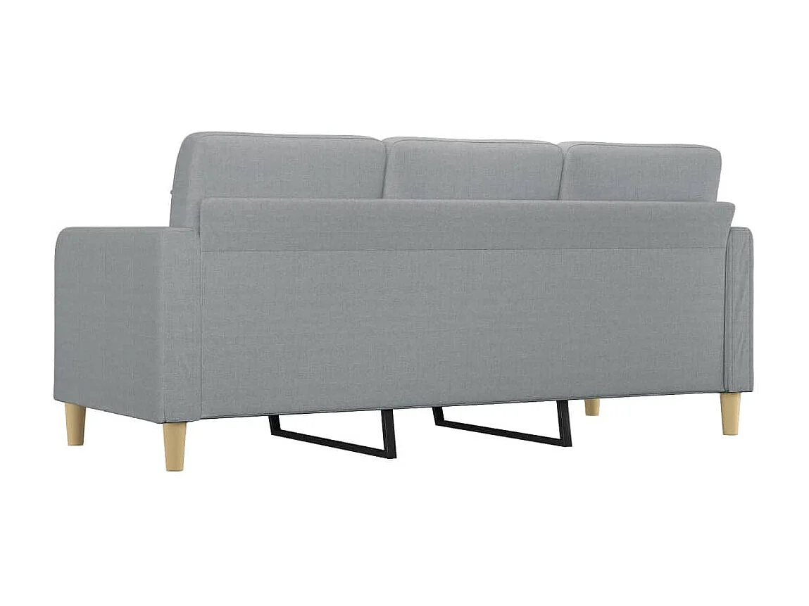 Canapé à 3 places Gris clair 180 cm Tissu OID3736