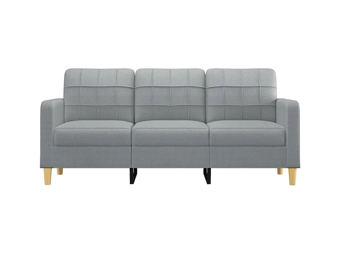 3-Sitzer-Sofa | Wohnzimmersofa Hellgrau 180 cm Stoff -gkd393170