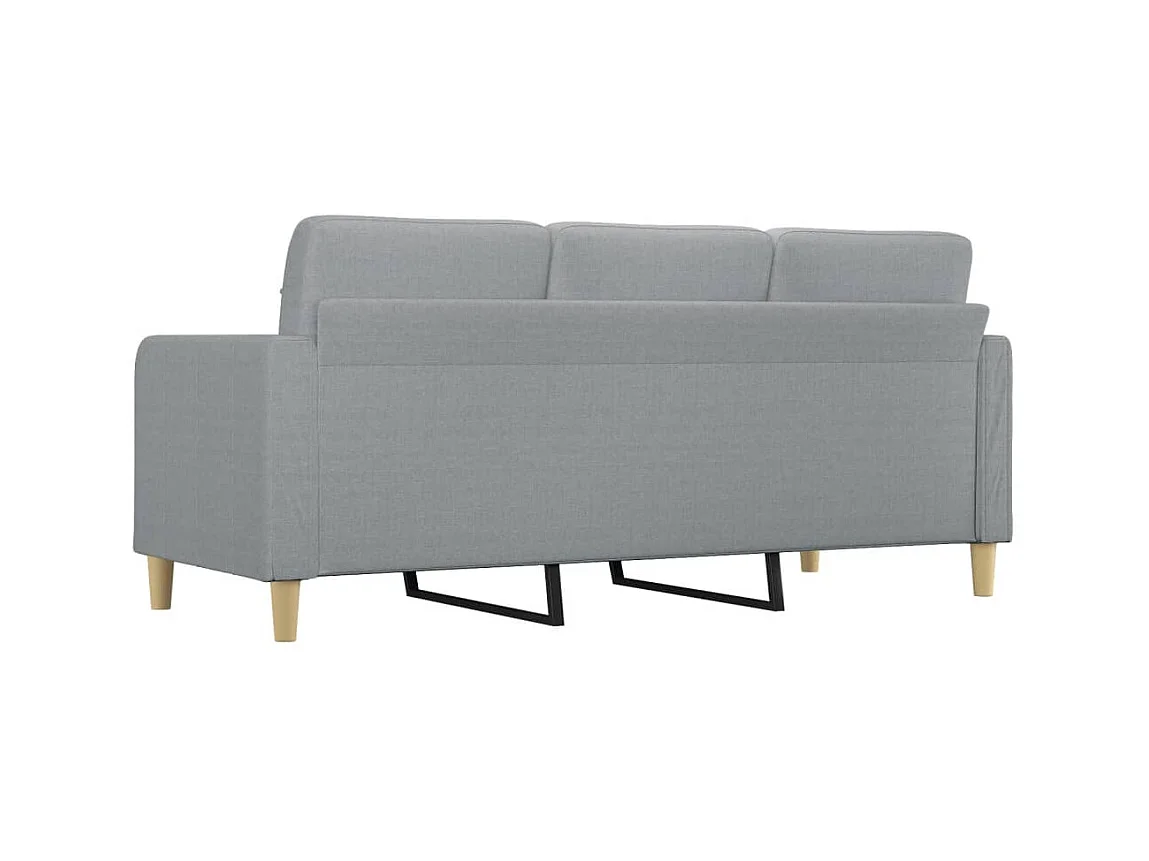 3-Sitzer-Sofa | Wohnzimmersofa Hellgrau 180 cm Stoff -gkd393170