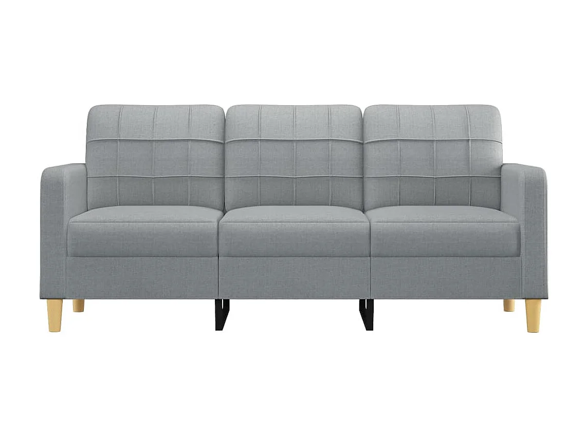 Canapé à 3 places Gris clair 180 cm Tissu OID3736