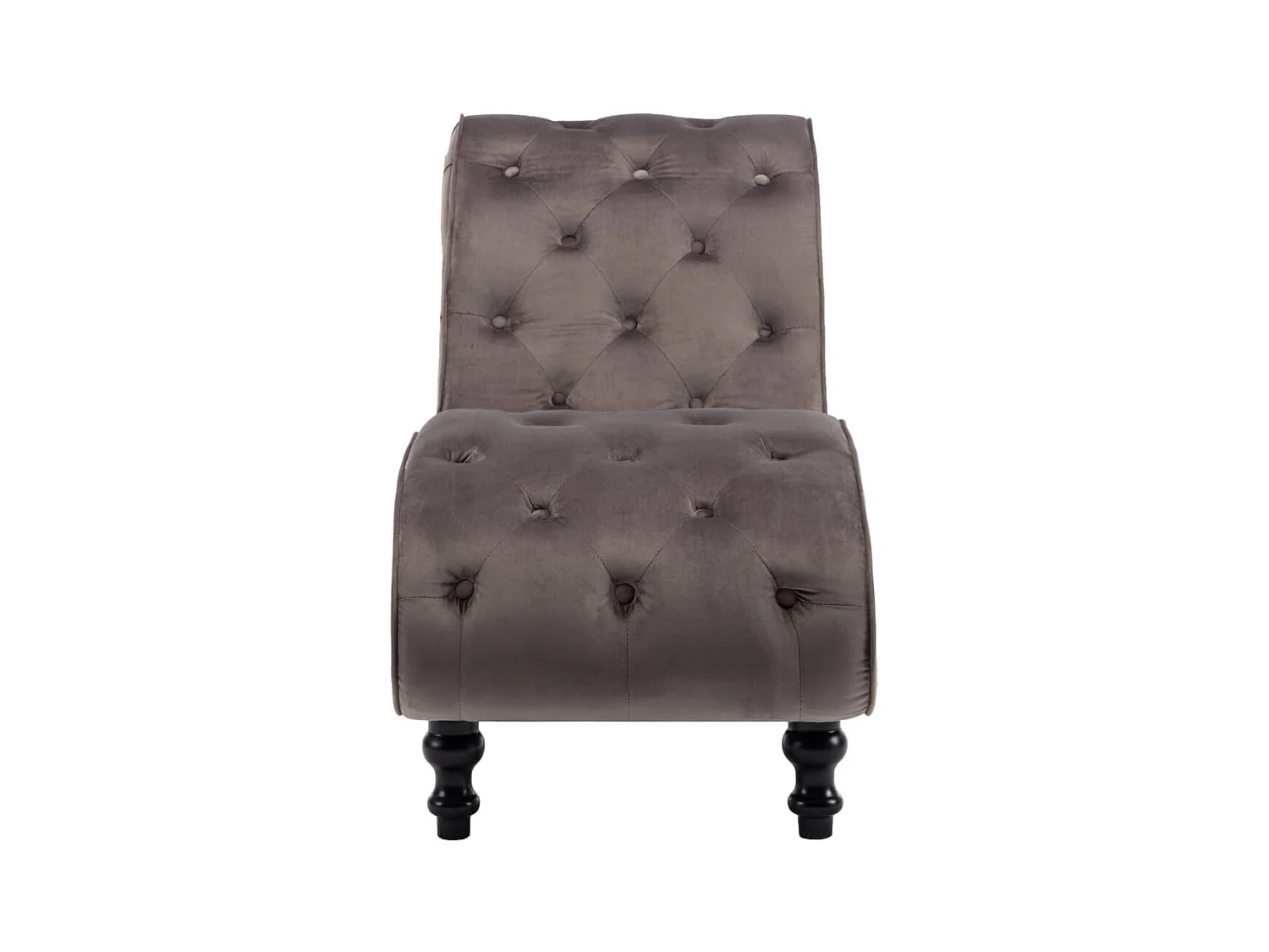 Chaise longue fluweel grijs NL216963