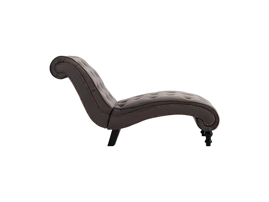 Chaise longue fluweel grijs NL216963