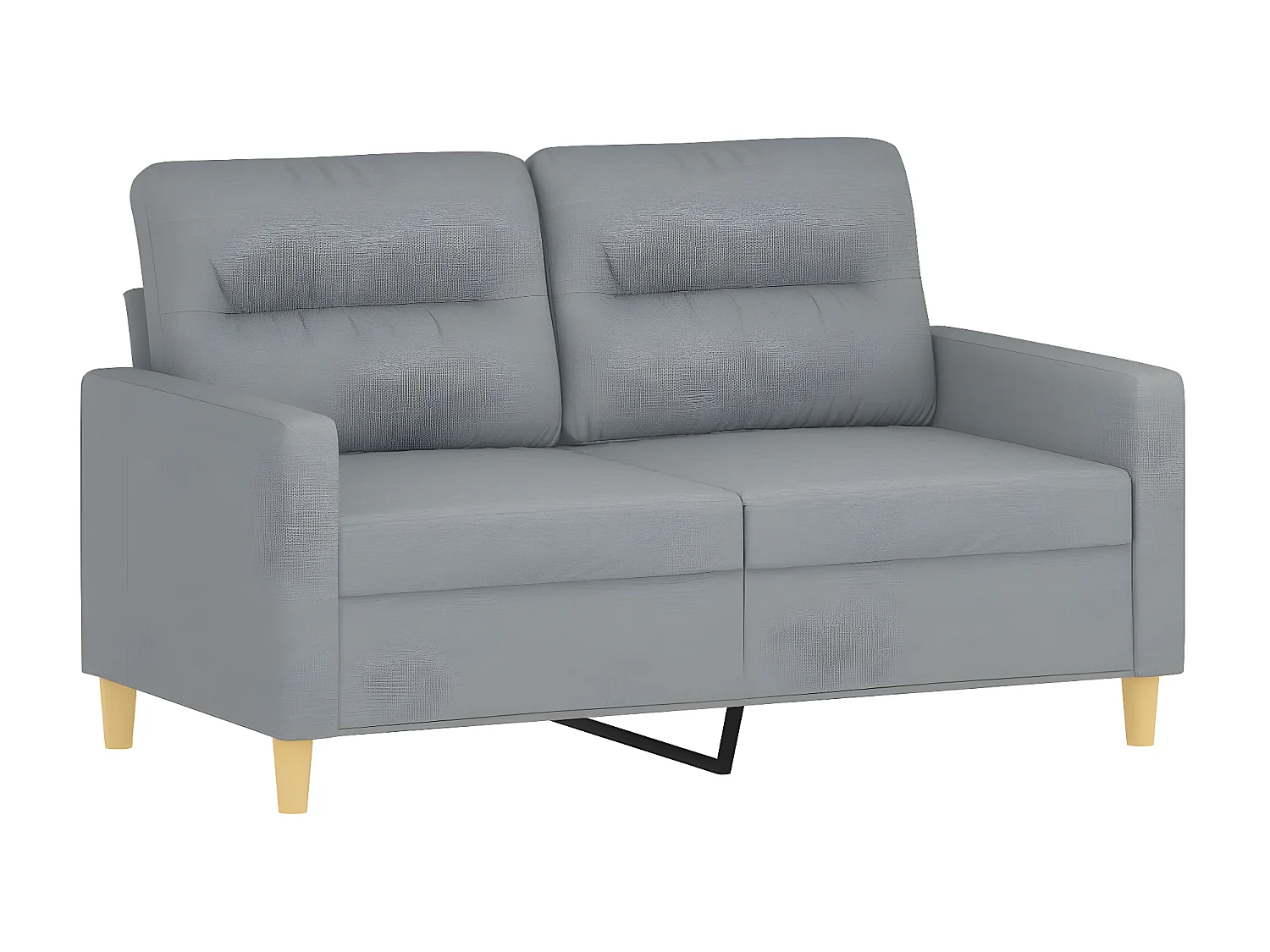 Tweezitsbank 120 cm stof lichtgrijs NL550426