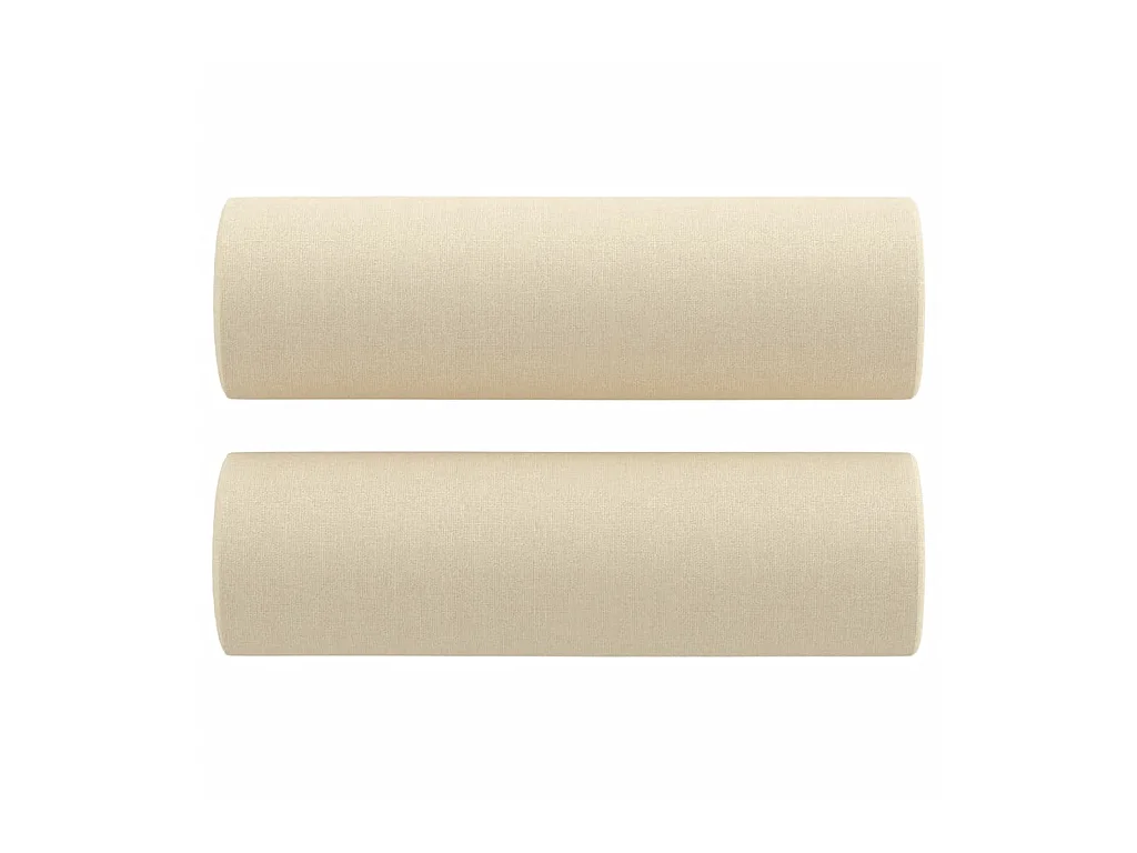 Canapé à 2 places avec oreillers décoratifs crème 140 cm tissu OLA4126