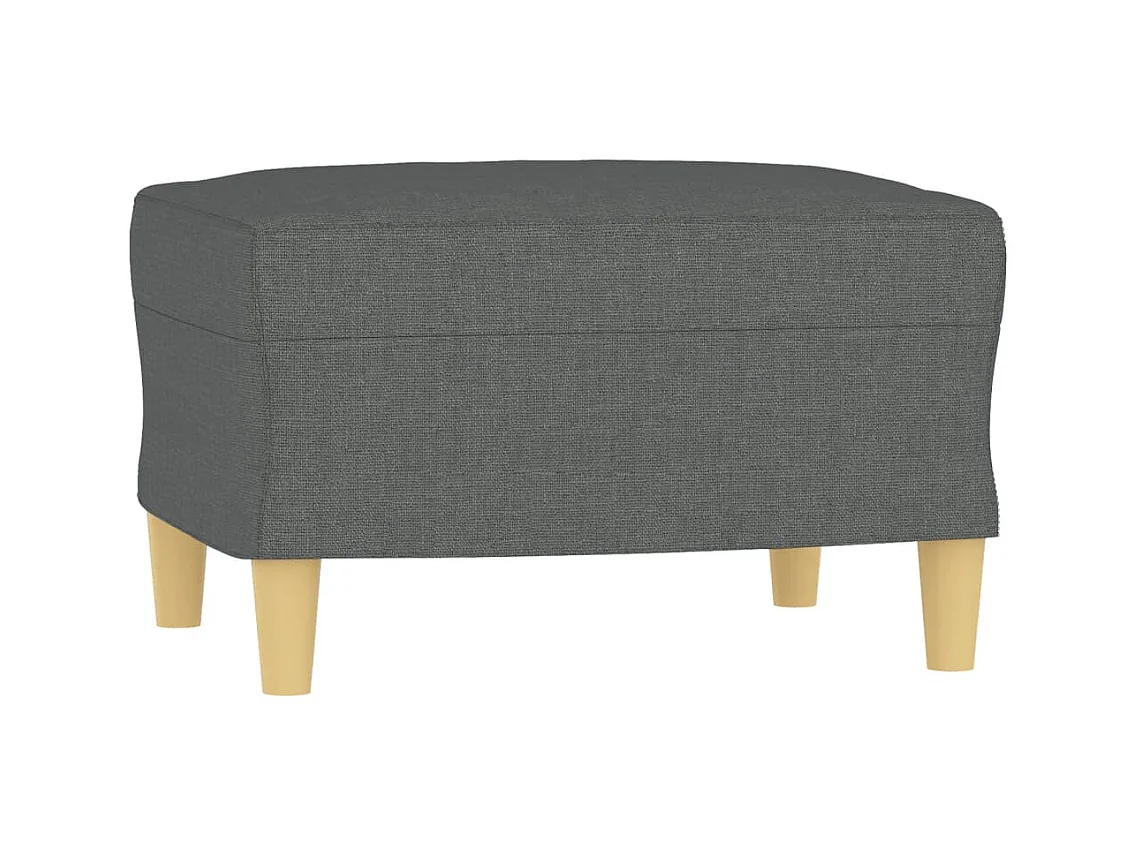 3-Sitzer-Sofa | Wohnzimmersofa mit Hocker Dunkelgrau 180 cm Stoff -gkd577236