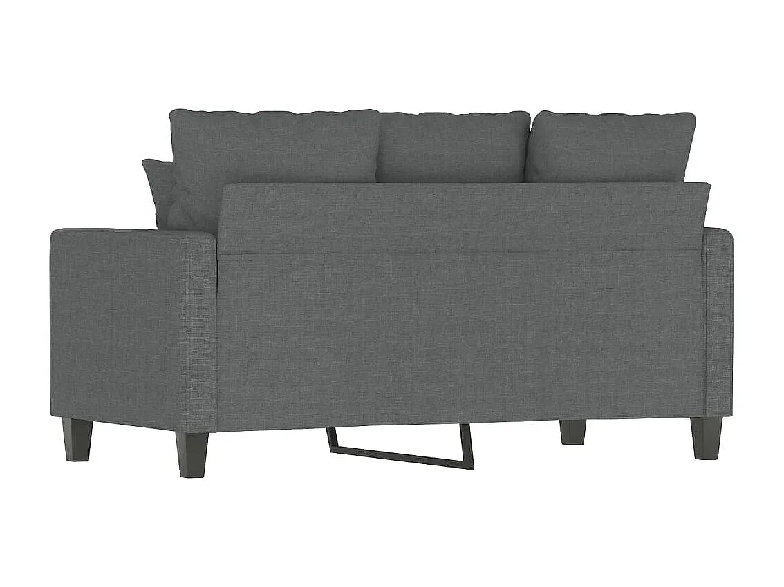 Canapé à 2 places Gris foncé 120 cm Tissu LODW81489