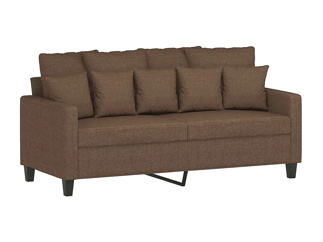 Canapé à 2 places Marron 140 cm Tissu LODW81756
