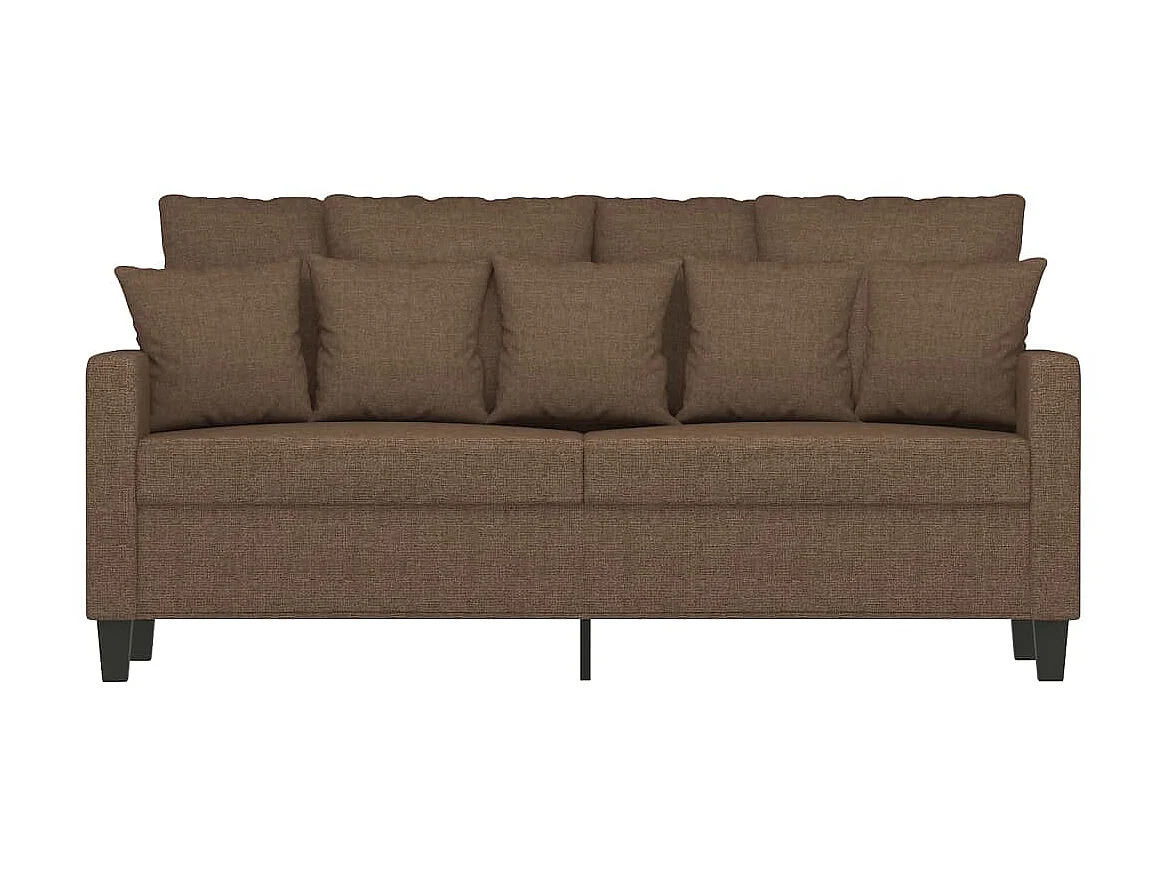 Canapé à 2 places Marron 140 cm Tissu LODW81756