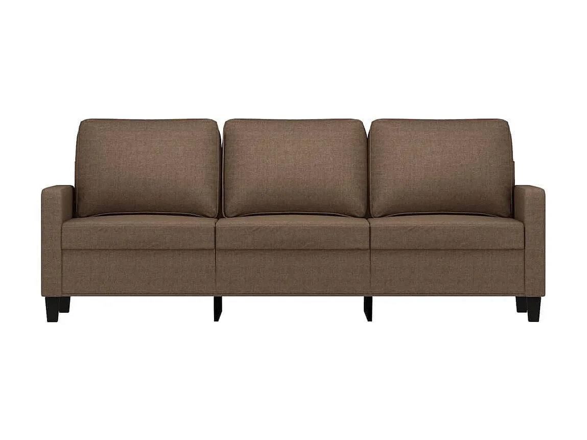 Canapé à 3 places Marron 180 cm Tissu LODW55439