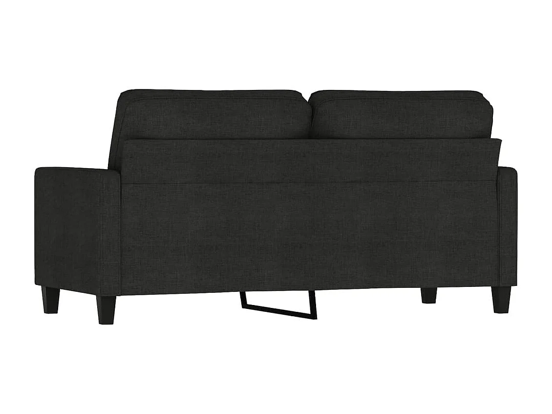 Canapé à 2 places Noir 140 cm Tissu LODW93071