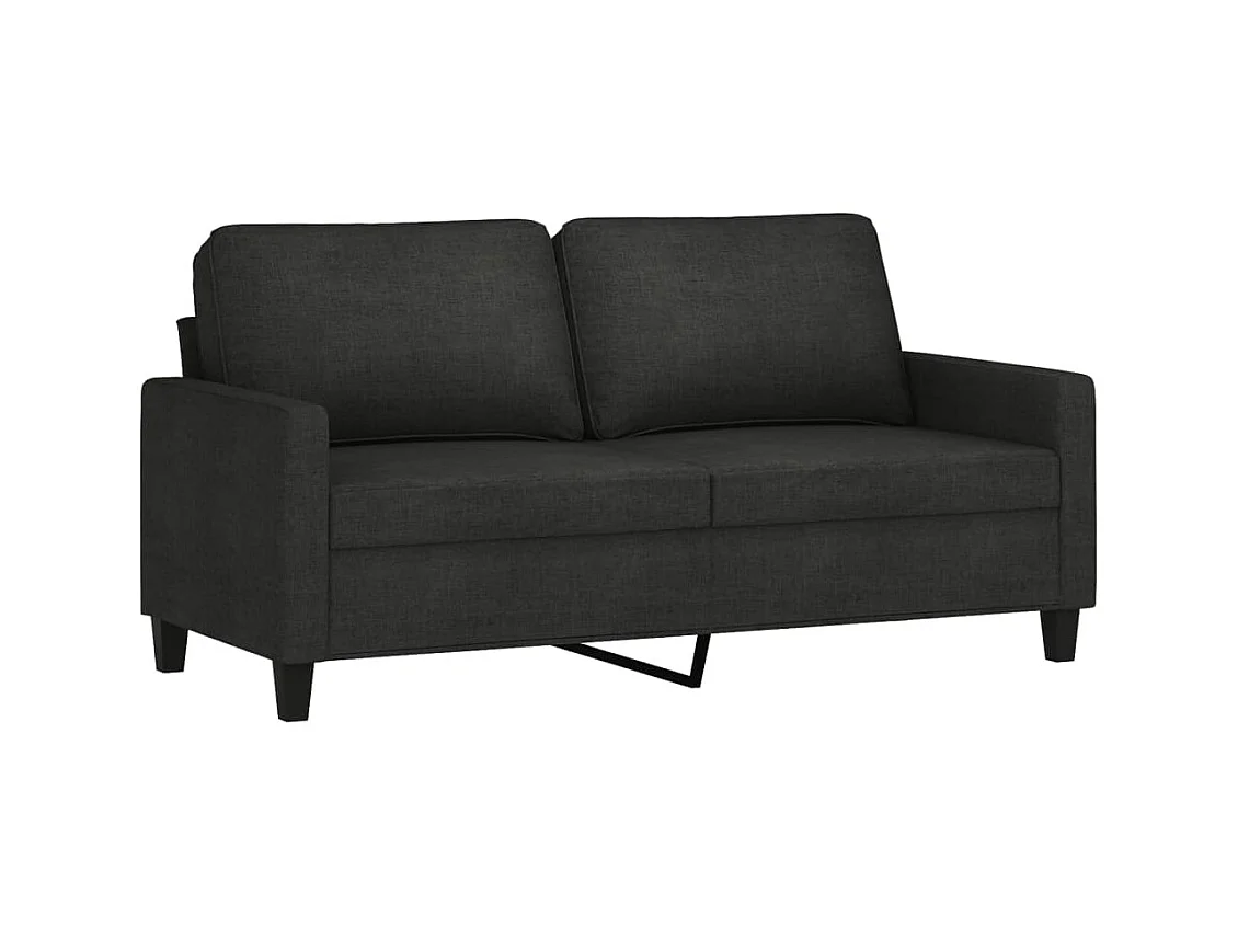 2-Sitzer-Sofa | Wohnzimmersofa Schwarz 140 cm Stoff -gkd74343