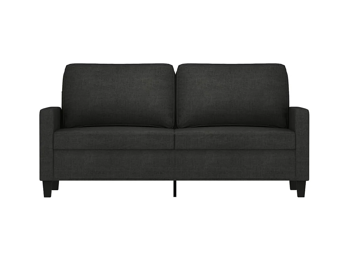 2-Sitzer-Sofa | Wohnzimmersofa Schwarz 140 cm Stoff -gkd74343