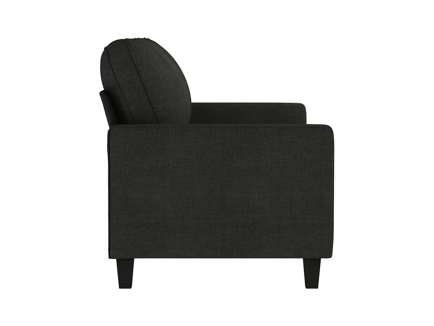 2-Sitzer-Sofa | Wohnzimmersofa Schwarz 140 cm Stoff -gkd74343