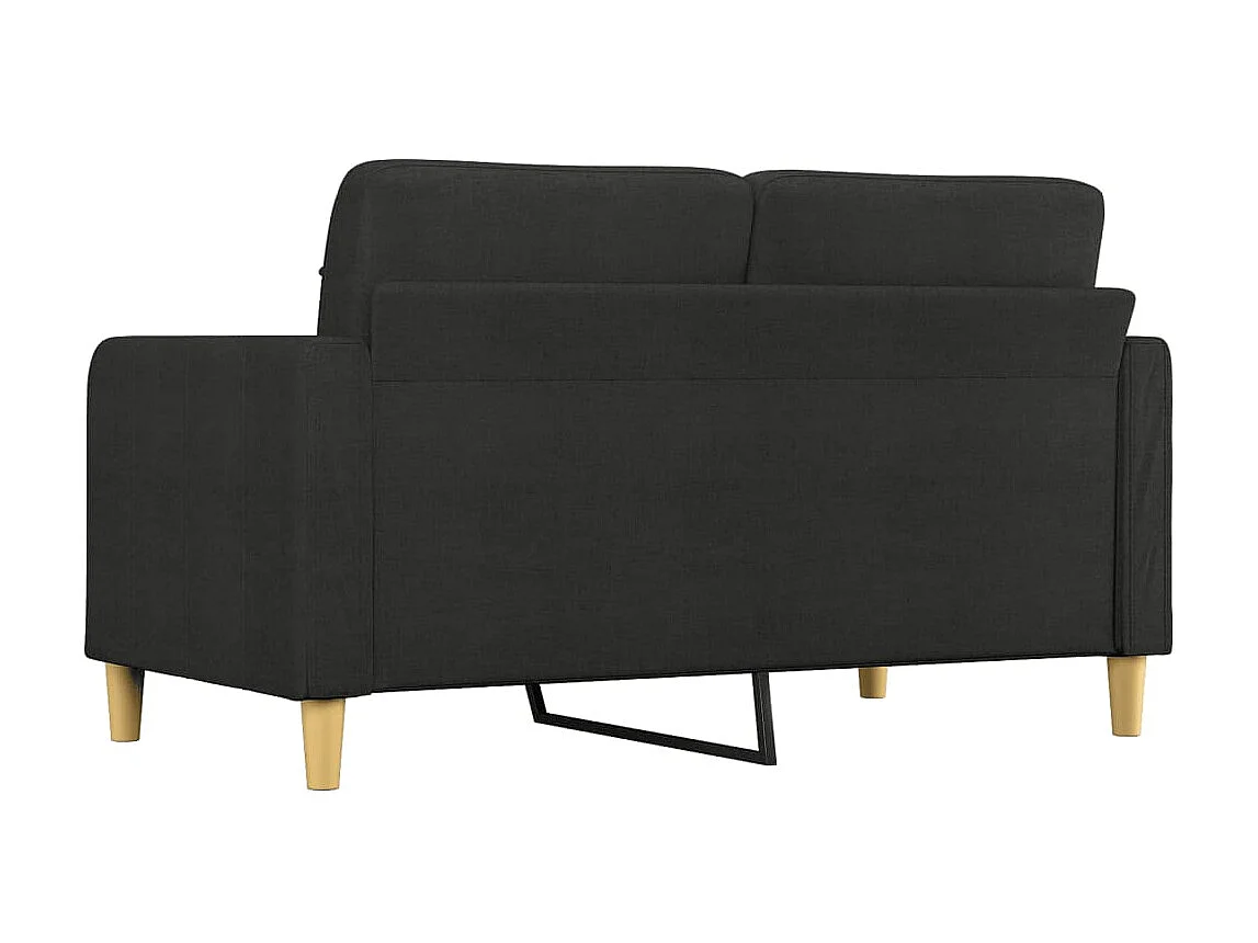 Canapé à 2 places Noir 140 cm Tissu OID4511