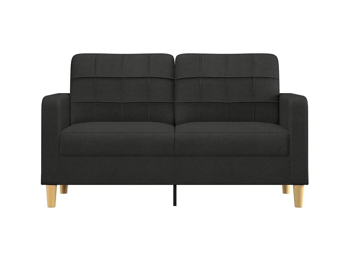 2-Sitzer-Sofa | Wohnzimmersofa Schwarz 140 cm Stoff -gkd215535