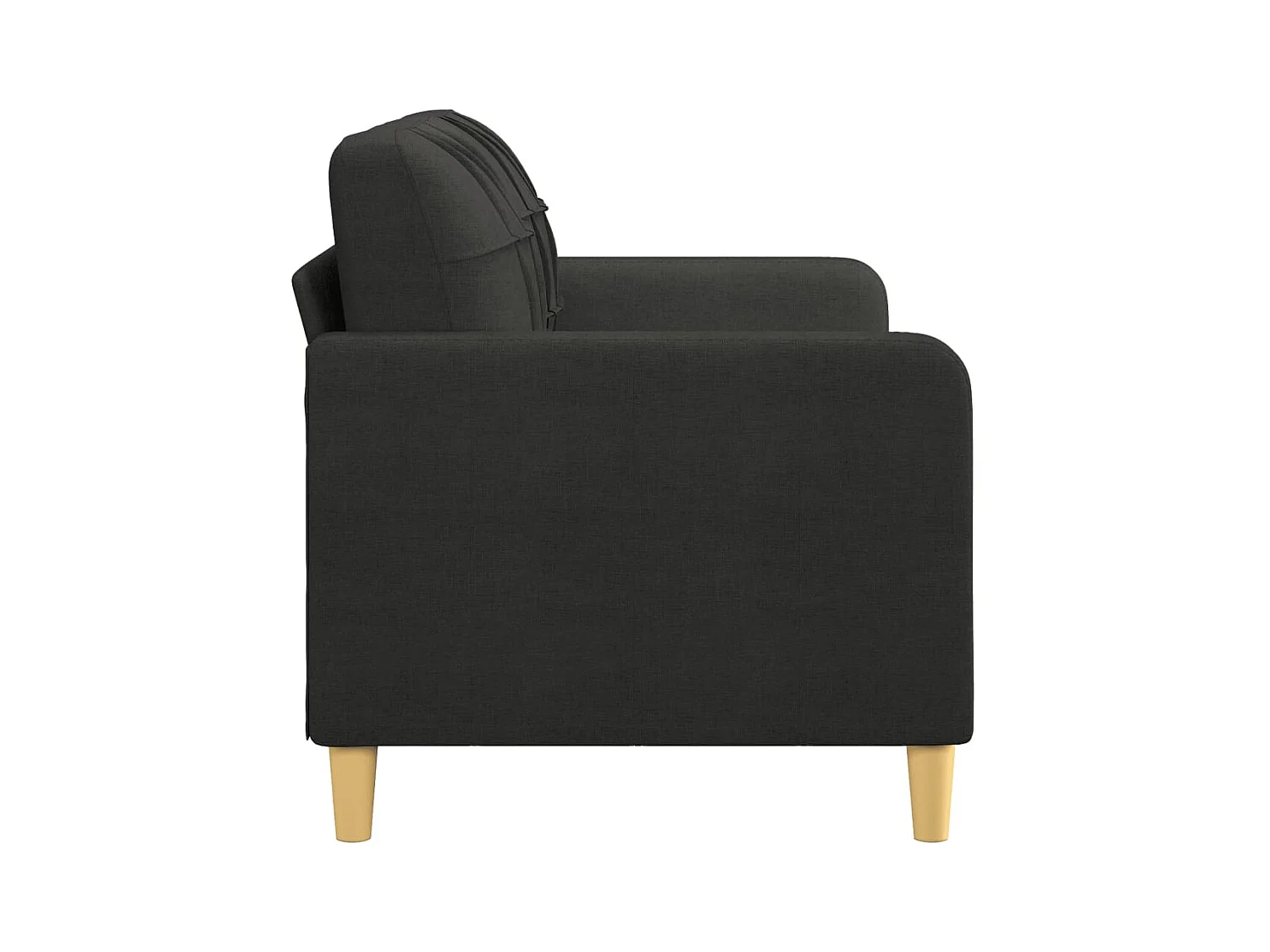 2-Sitzer-Sofa | Wohnzimmersofa Schwarz 140 cm Stoff -gkd215535