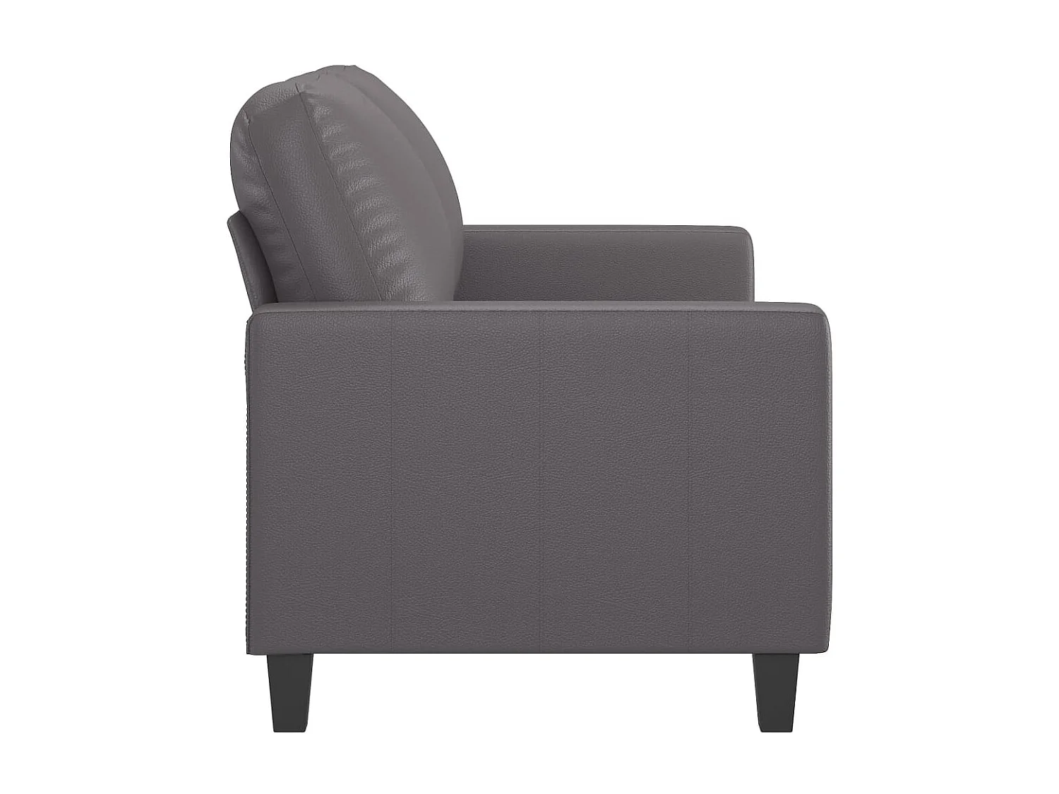 2-Sitzer-Sofa | Wohnzimmersofa Grau 120 cm Kunstleder -gkd587617