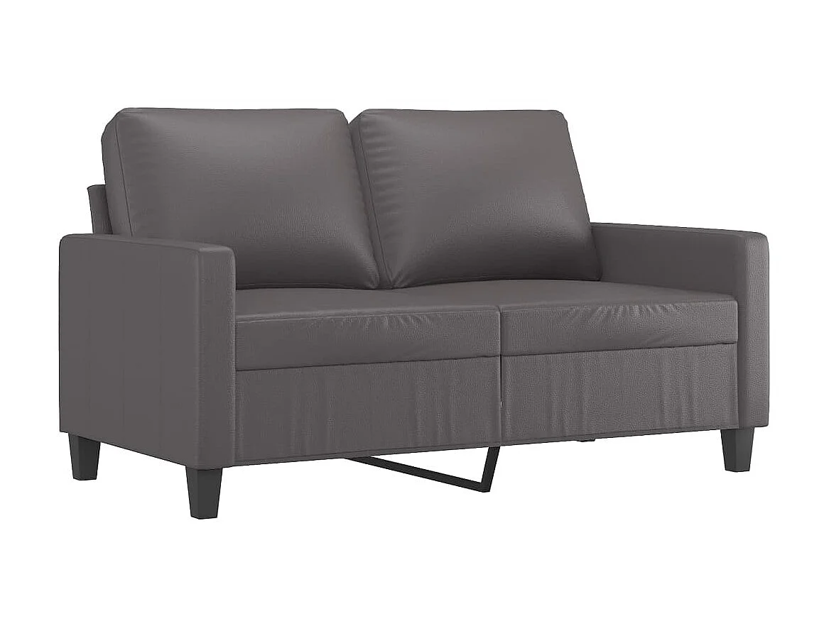Canapé à 2 places Gris 120 cm Similicuir OLA9096