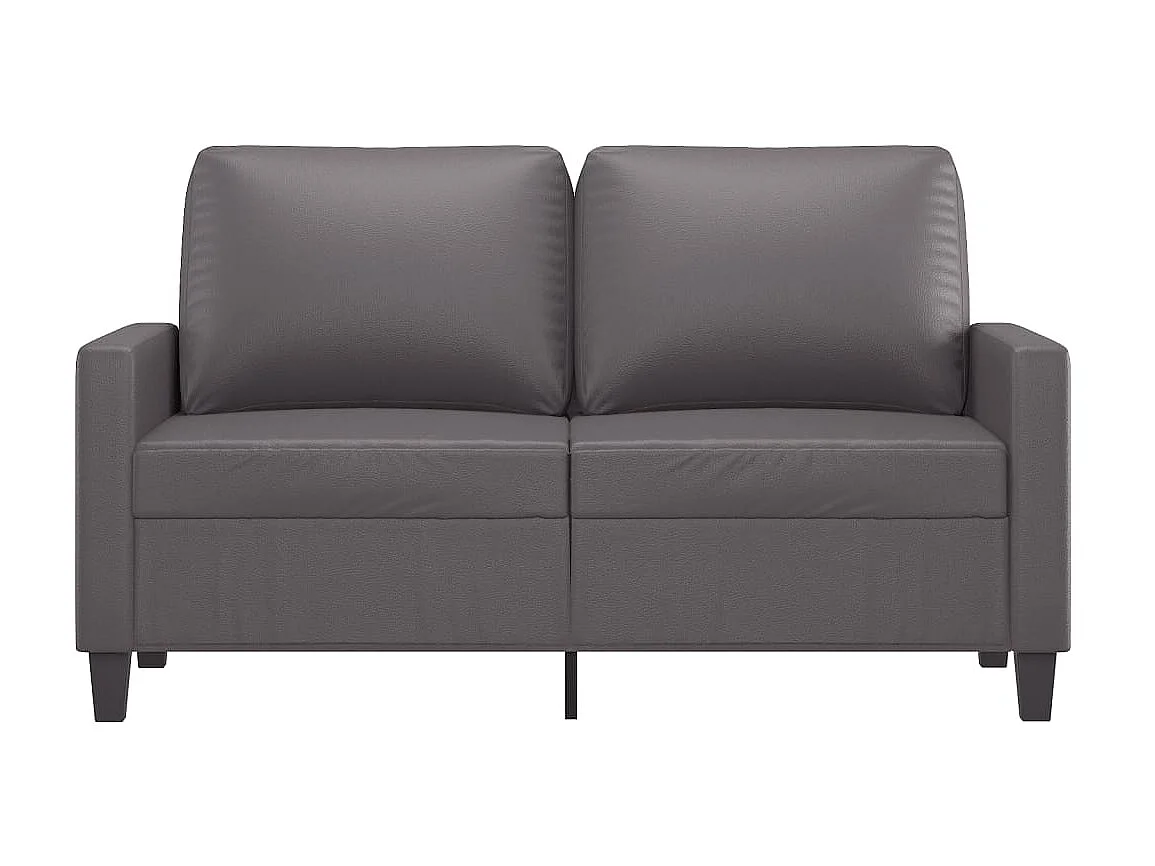 Canapé à 2 places Gris 120 cm Similicuir OLA9096