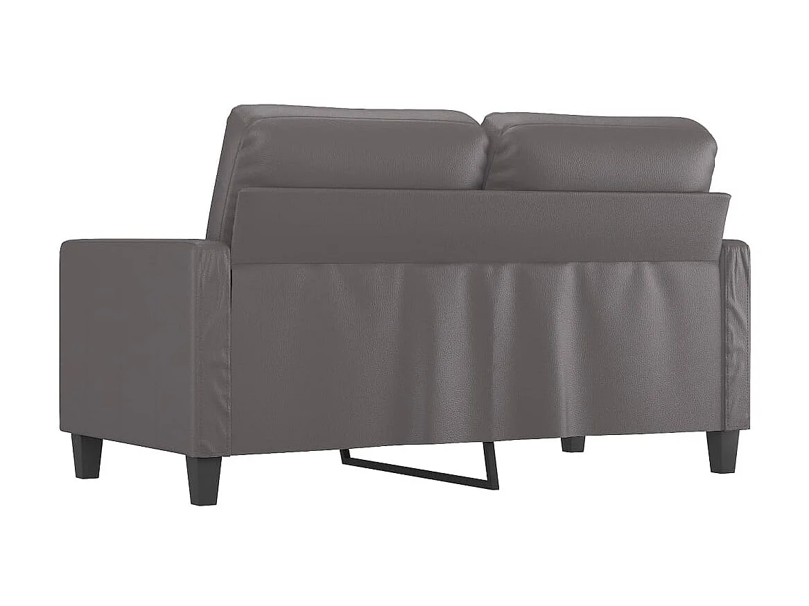 Canapé à 2 places Gris 120 cm Similicuir OLA9096