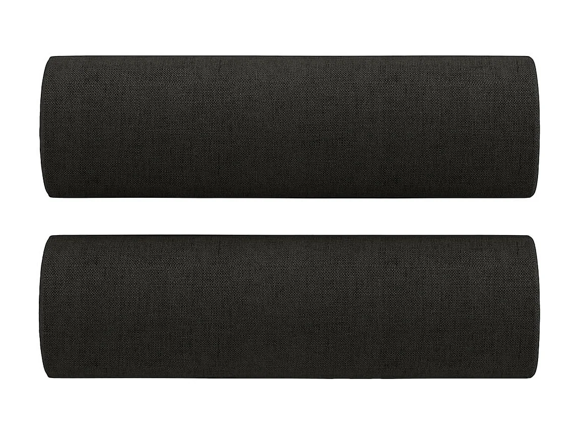 Canapé à 2 places avec oreillers décoratifs noir 120 cm tissu OID4575