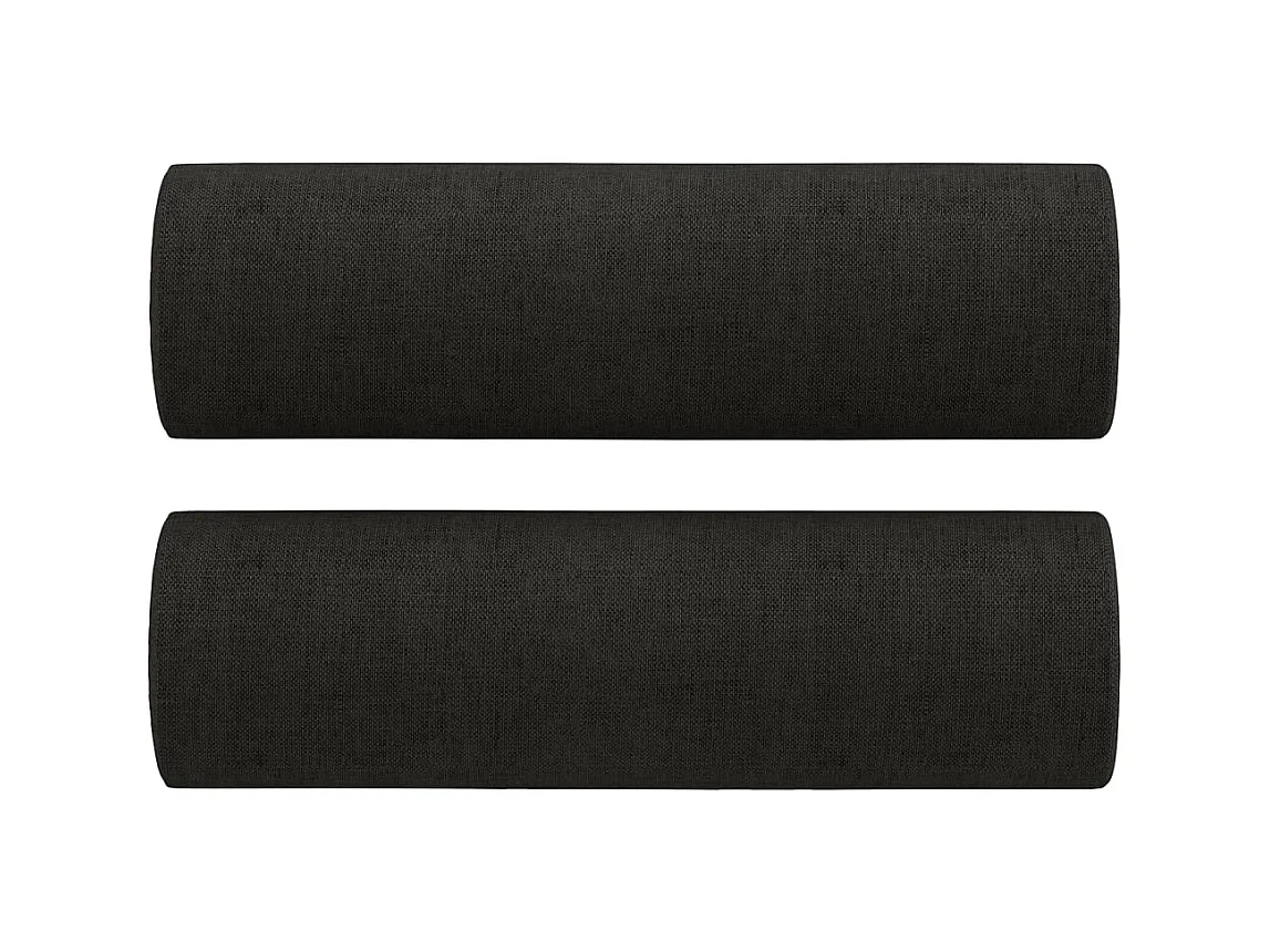 2-Sitzer-Sofa | Wohnzimmersofa mit Zierkissen Schwarz 120 cm Stoff -gkd771515