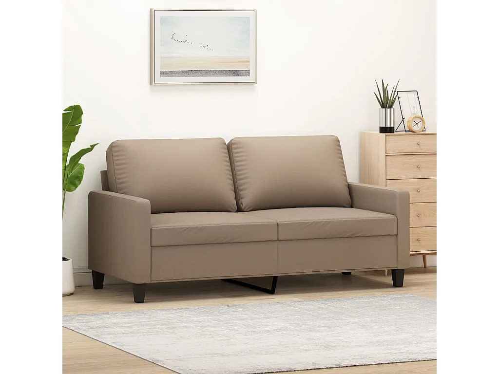 Canapé à 2 places Cappuccino 140 cm Similicuir OLA6957