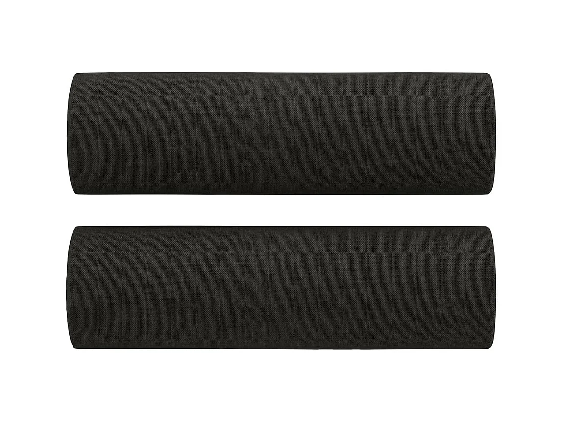 3-Sitzer-Sofa | Wohnzimmersofa mit Zierkissen Schwarz 180 cm Stoff -gkd563623