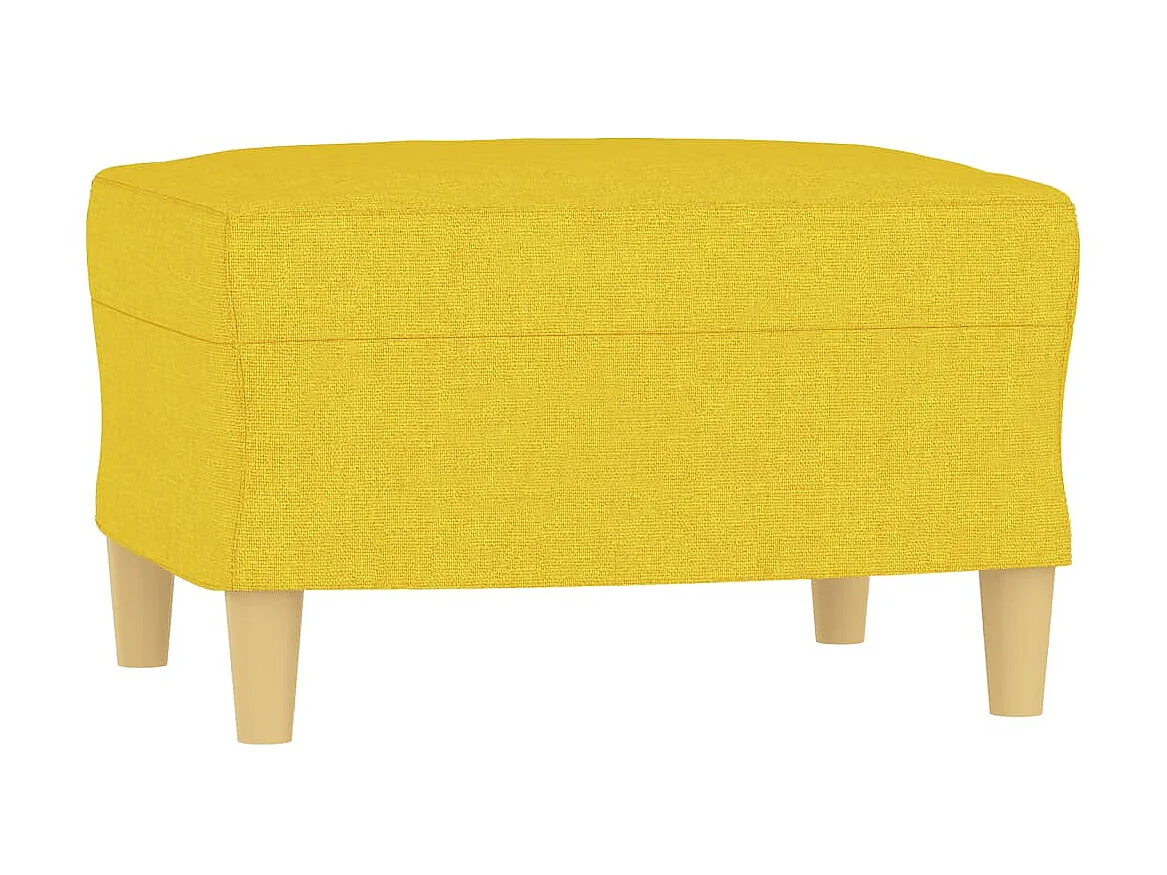 Canapé à 3 places avec repose-pieds Jaune clair 180 cm Tissu OLA6817