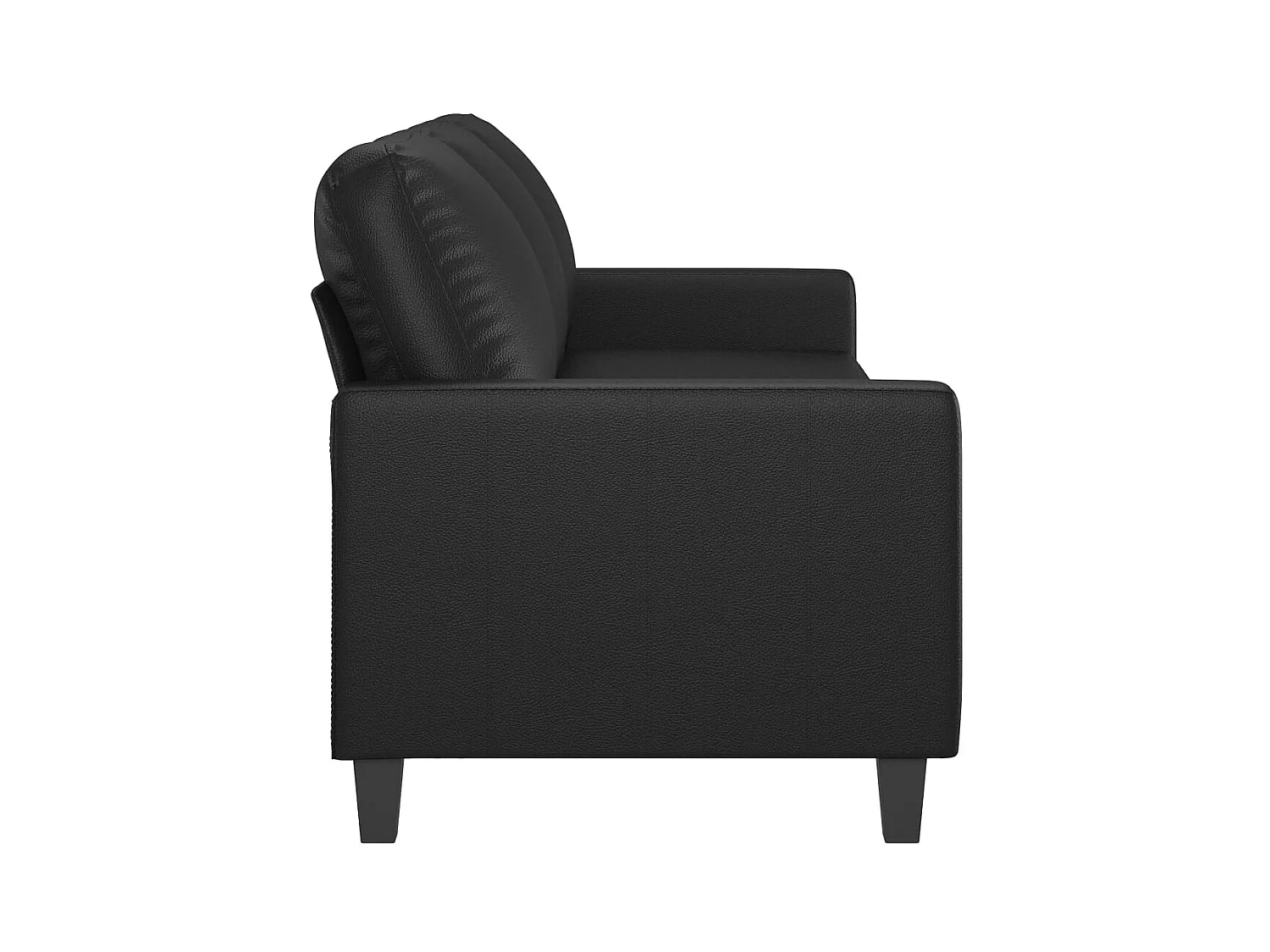 3-Sitzer-Sofa | Wohnzimmersofa Schwarz 180 cm Kunstleder -gkd472297