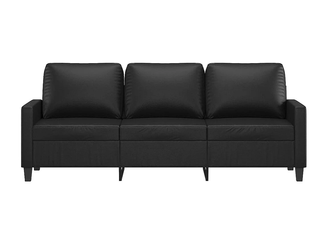 Canapé à 3 places Noir 180 cm Similicuir OLA3014