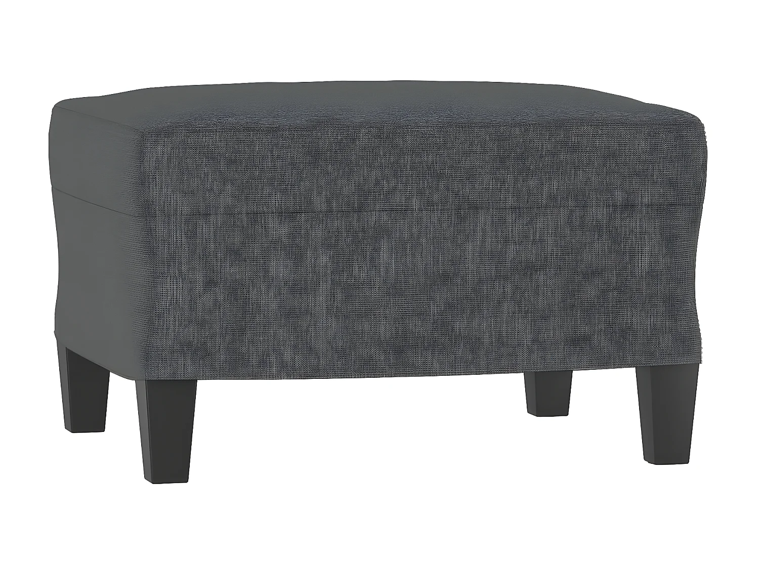 Canapé à 3 places avec repose-pieds Gris foncé 180 cm Tissu LODW22283